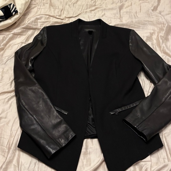 Danier Jackets & Blazers - Danier Black Blazer with Leather Sleeves